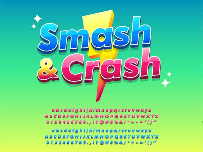 Mobile Game Logotype Bright And Shiny Design vector