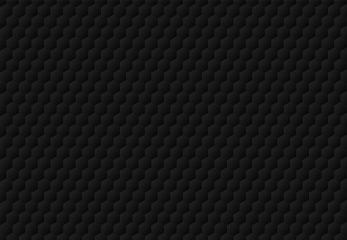 Abstract black hexagon embossed pattern dark background and texture. Luxury style. vector