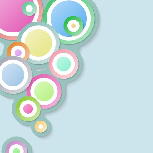 Circle abstract background with pastel color. vector