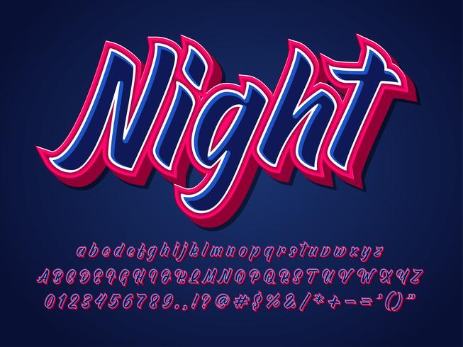 Strong And Sharp Font Dark Alphabet vector