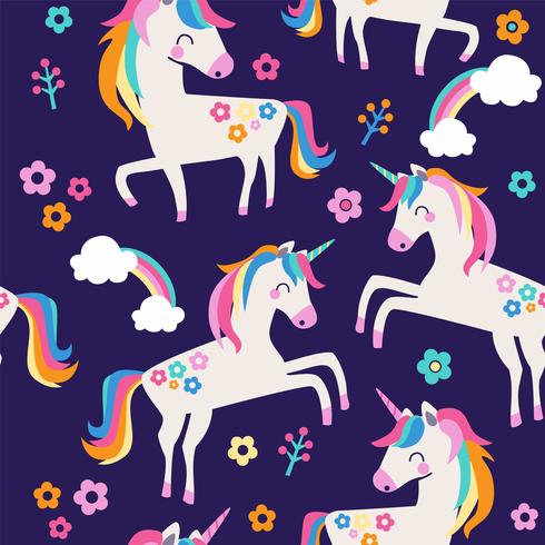 Unicorn pattern. vector