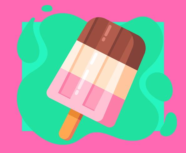 Helado de verano vector