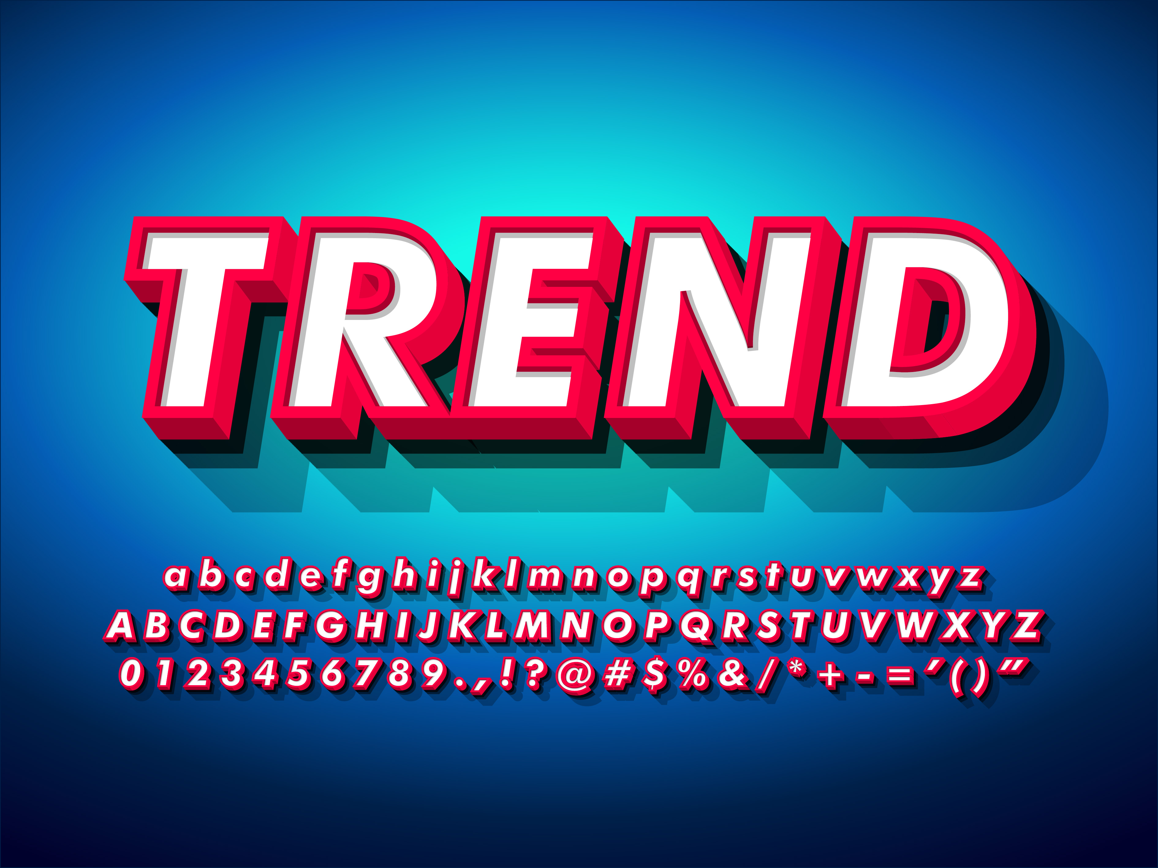 Modern Strong 3d Red Font 555761 Vector Art at Vecteezy