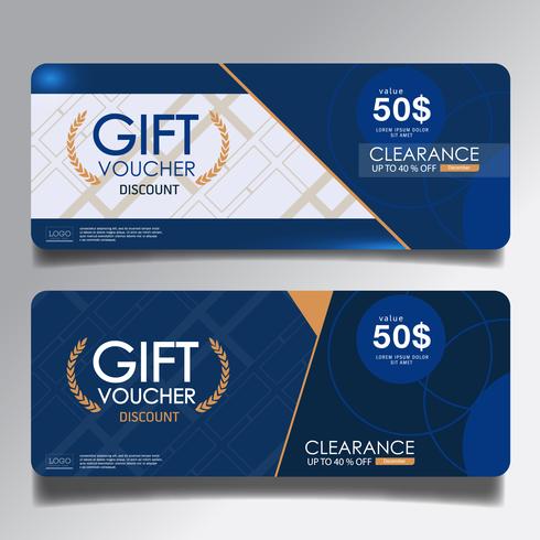 Gift Voucher, Coupon Premium Template , Design concept for gift coupon vector