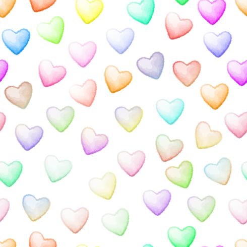 Colorful heart seamless background. vector