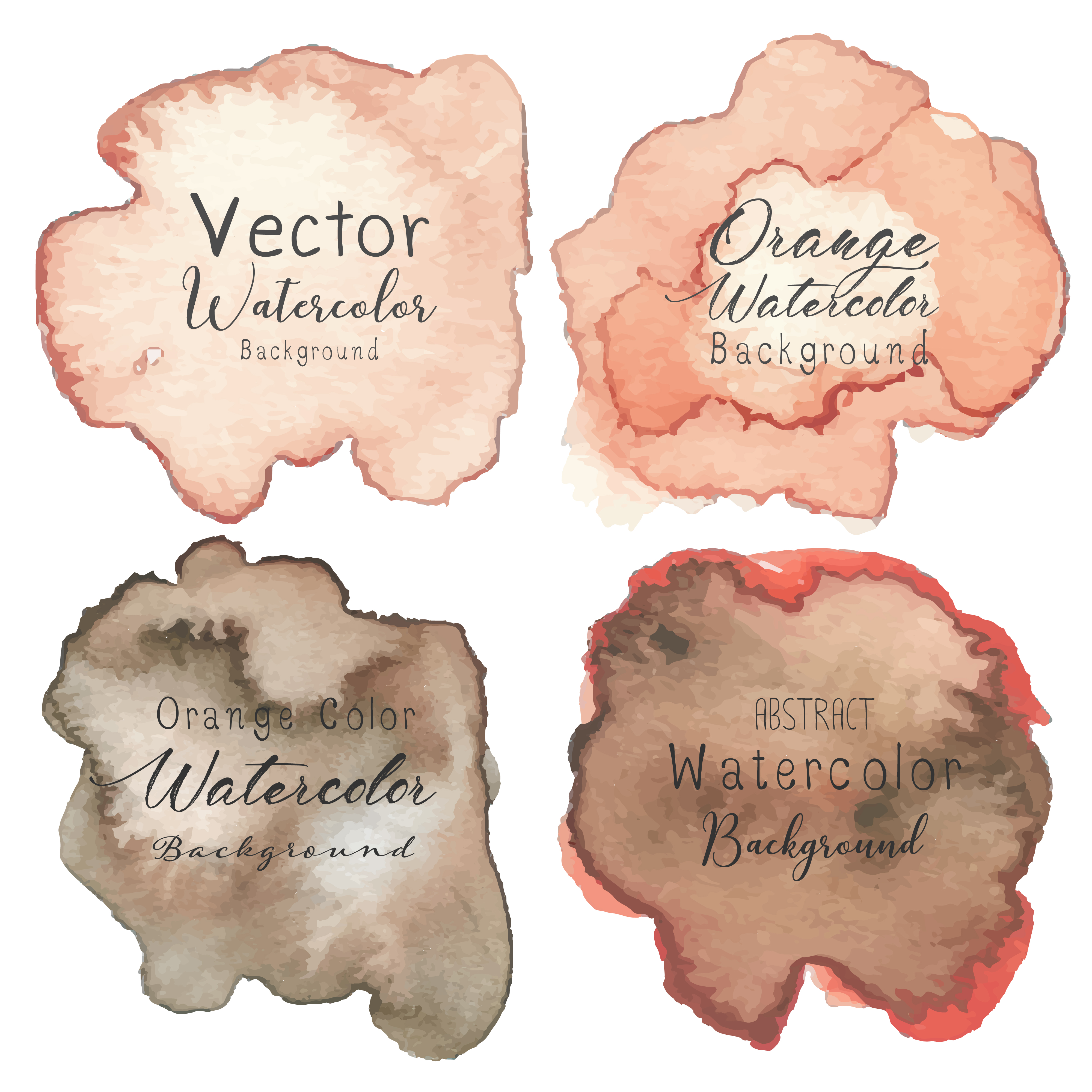 Orange abstract watercolor background. Vector illustration. 555833