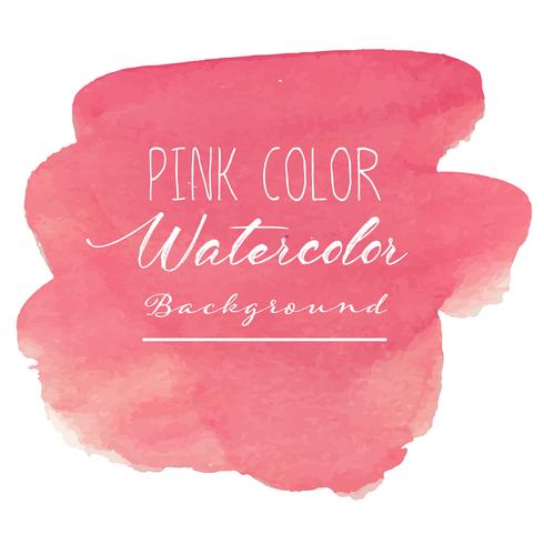 Pink abstract watercolor background. Vector illustration.