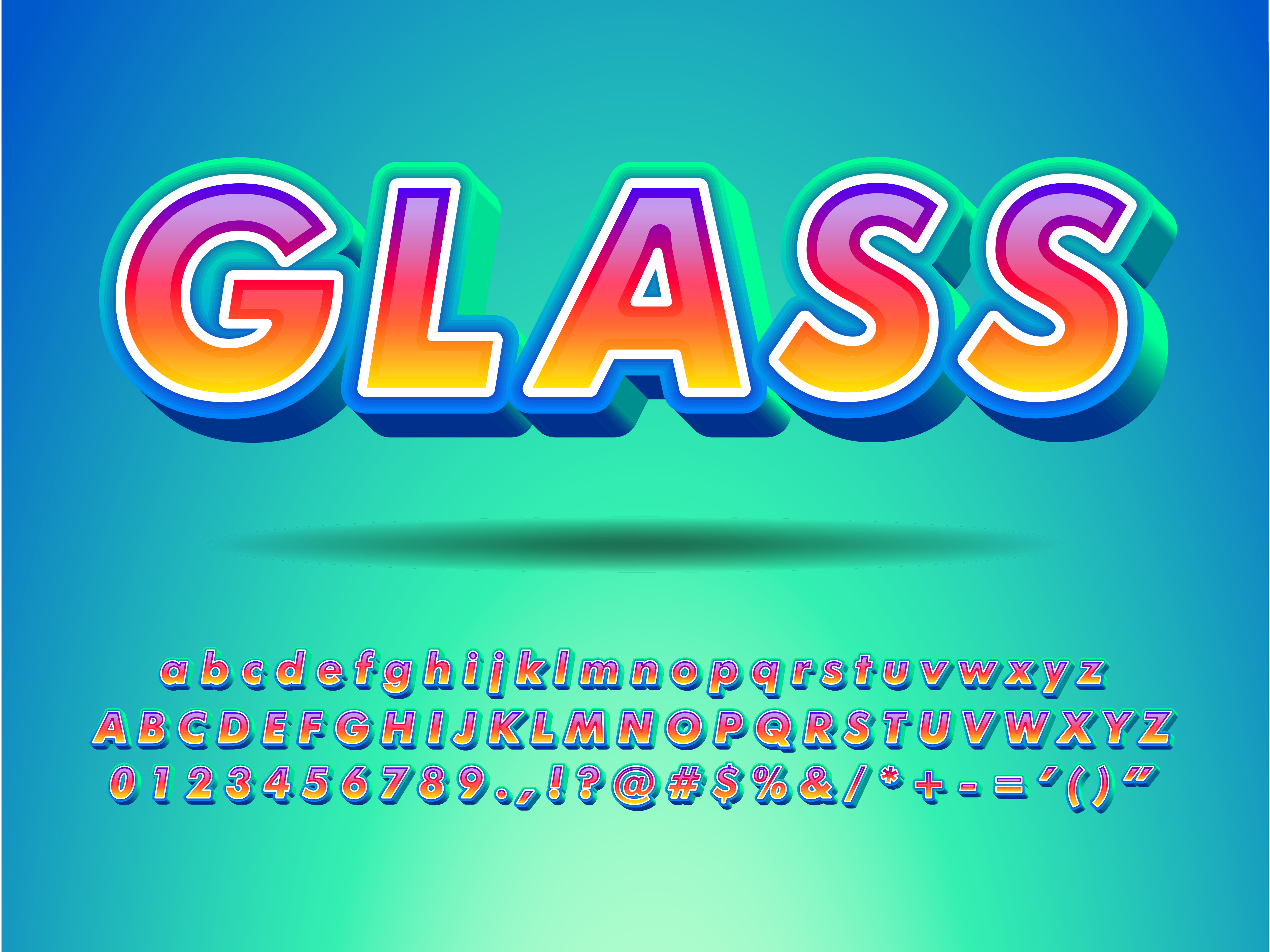 Fun And Friendly Text Style With Gradient Color 555873 Vector Art at ...