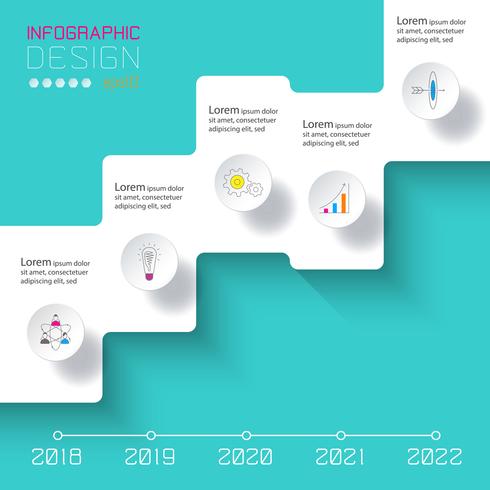 Vector Infographics on time line or steps process.