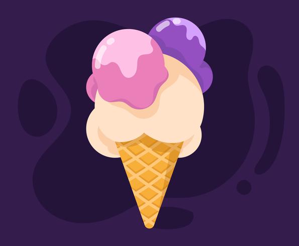 Helado de verano vector