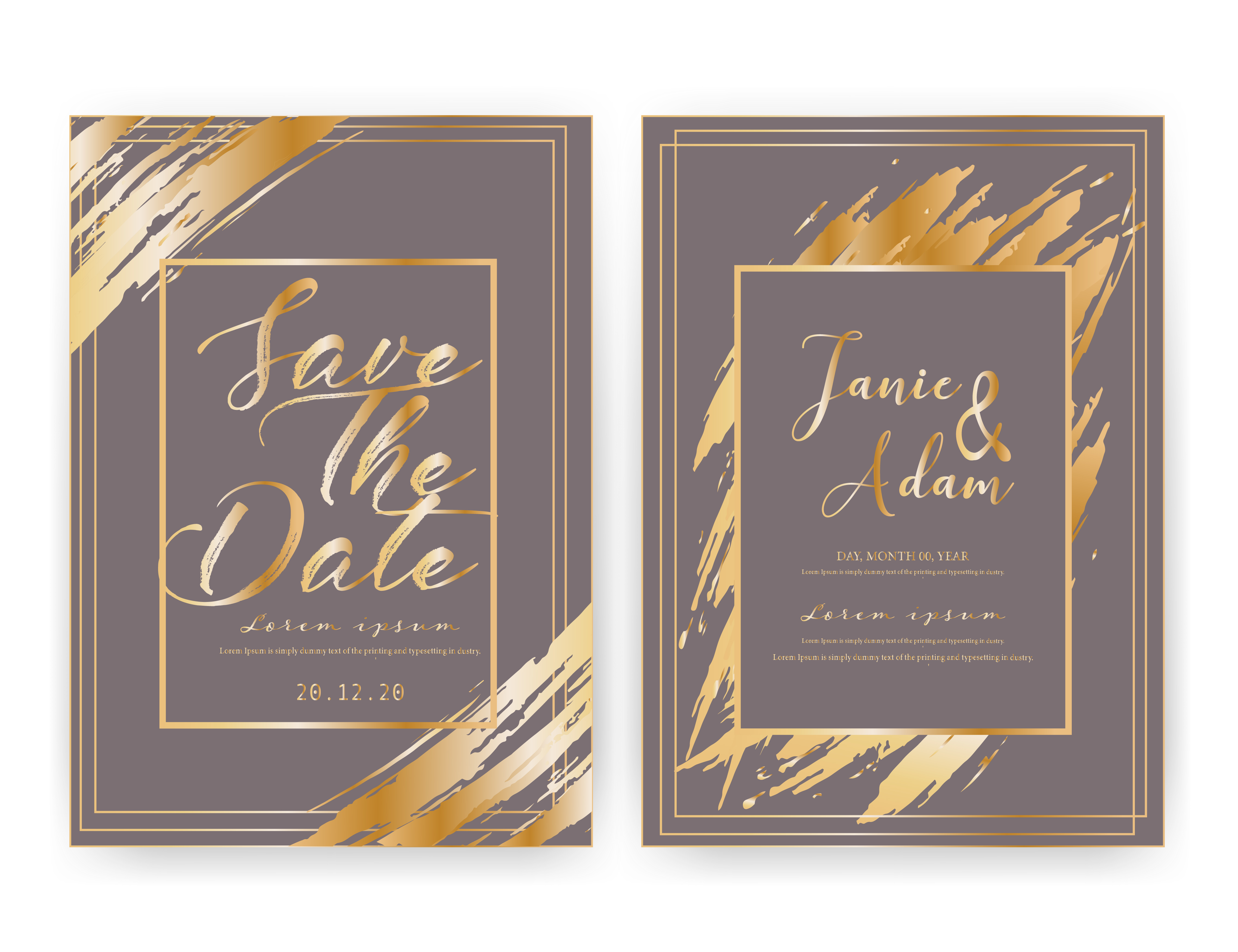 Wedding Invitation Card Save The Date Wedding Card Modern Card Design 