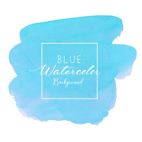 Blue abstract watercolor background. Watercolor element for card. Vector illustration.