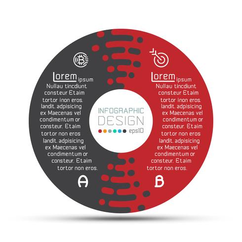 Business circle labels shape infographic groups bar. vector