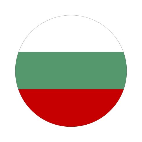 Bandera redonda de bulgaria. vector