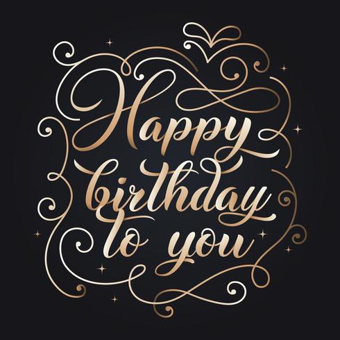 Tipografía de feliz cumpleaños vector