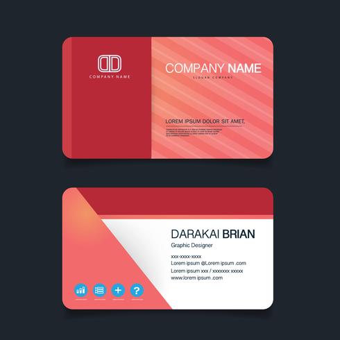 Name card, Modern simple business card template. Vector illustration