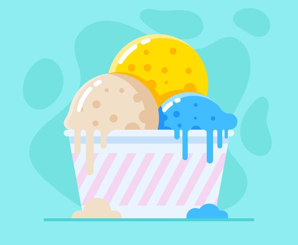 Helado de verano vector