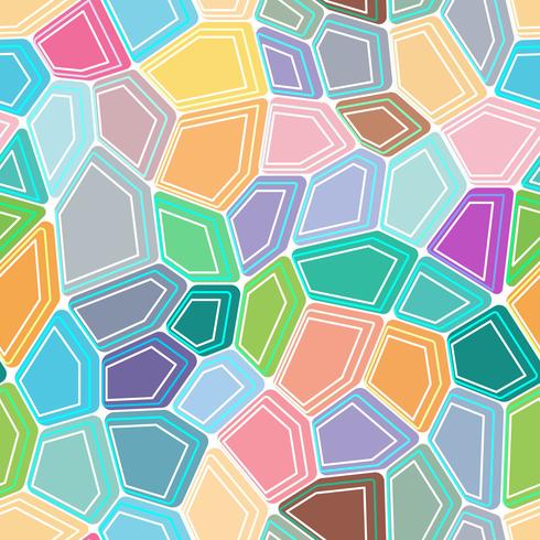 Diseño colorido del polígono del Pentágono con el fondo inconsútil. vector
