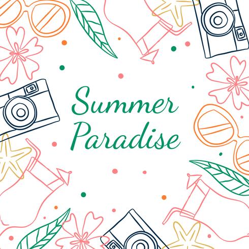Doodle Summer Background vector