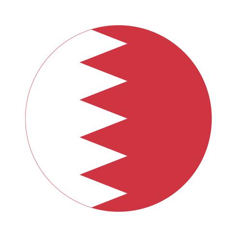 Round flag of Bahrain. vector