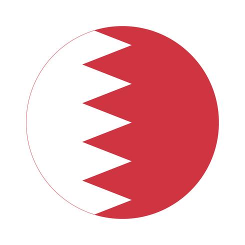 Round flag of Bahrain. vector