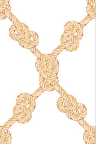 Seamless pattern with rope bending. vector