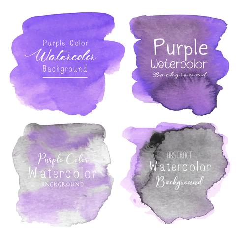 Purple abstract watercolor background. Vector illustration.