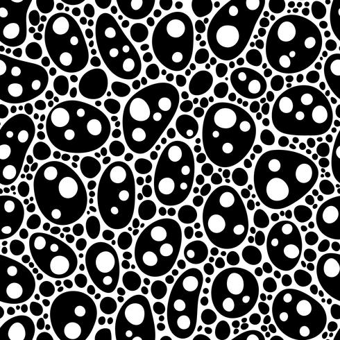 Seamless abstract hand-drawn pattern with doodle style. Black and white. Vector illustration.