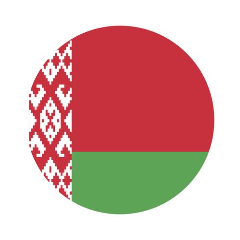 Bandera redonda de belarus. vector