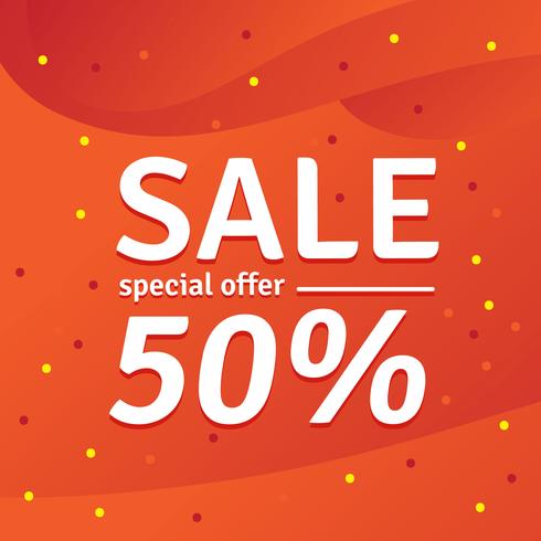 Sale special offer. 50 off. Vector illustration