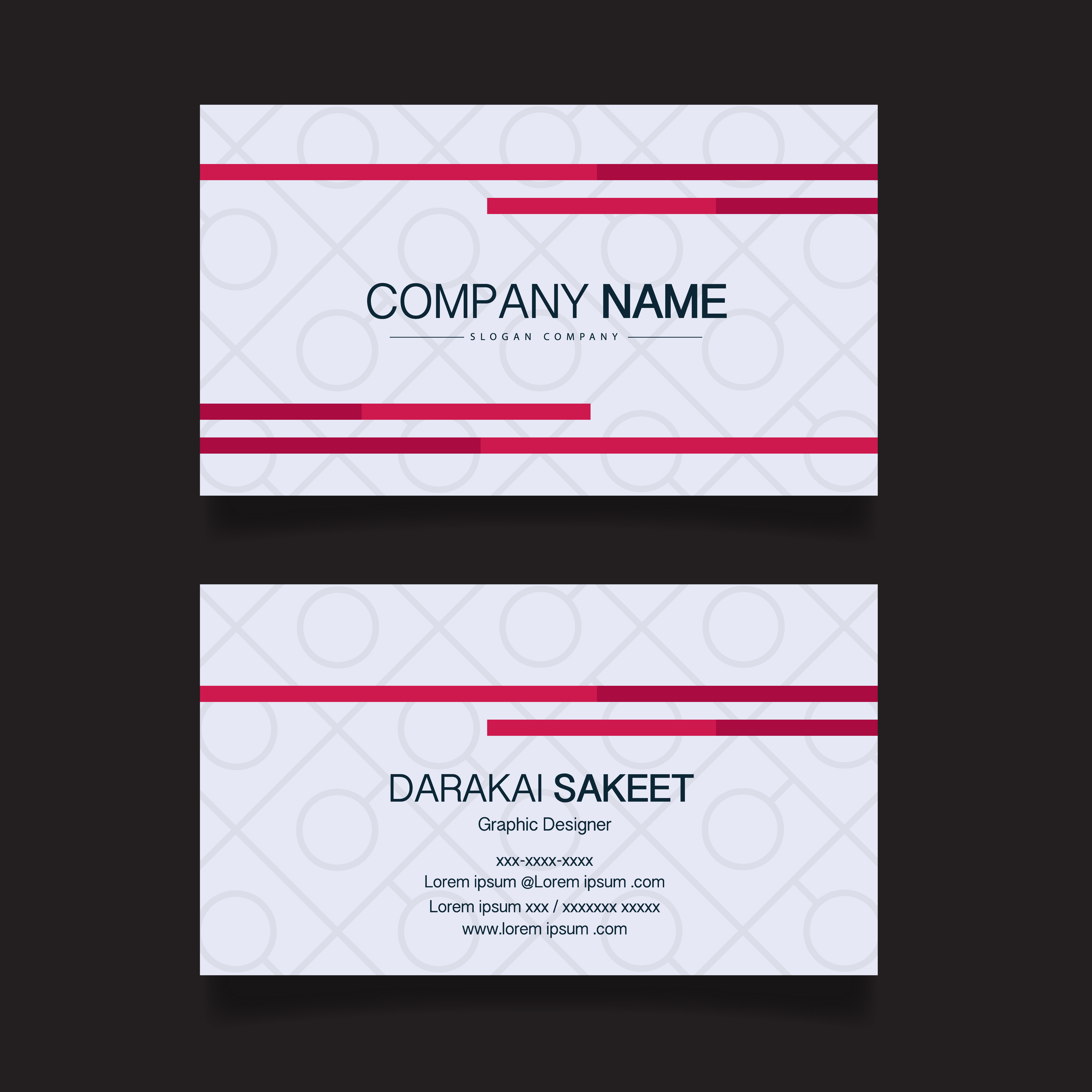 Name card, Modern simple business card template. Vector ...