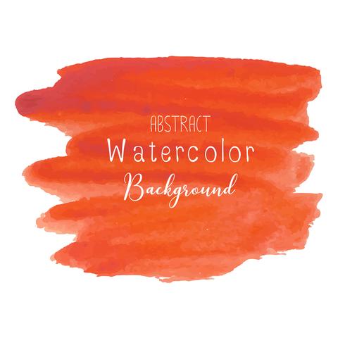 Orange abstract watercolor background. Vector illustration.