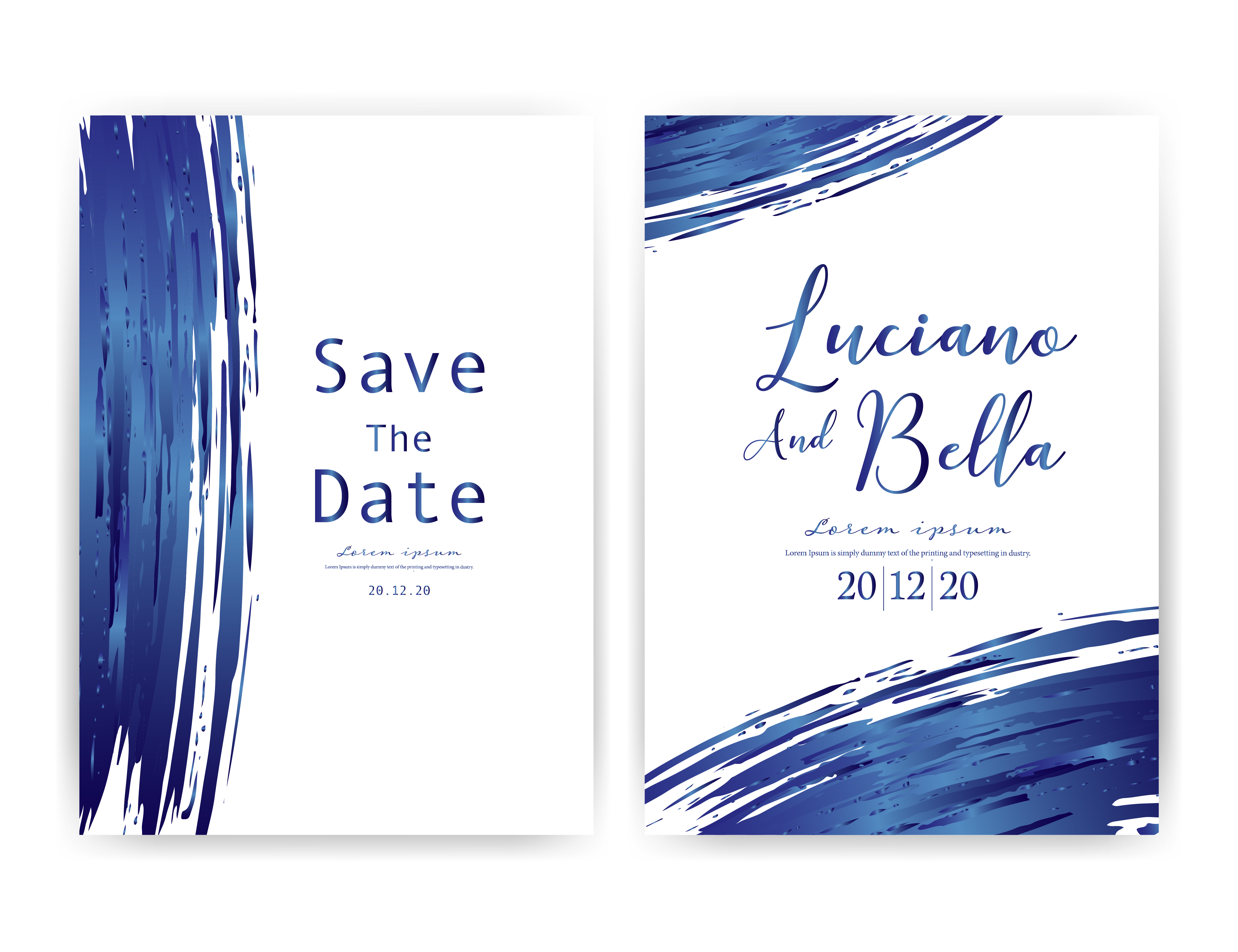 Wedding invitation card, Save the date wedding card, Modern card design