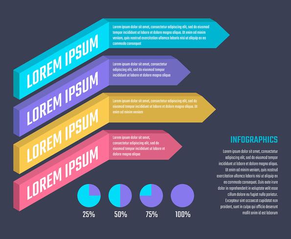 Elementos de infografía 3d vector