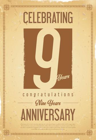 anniversary background vector