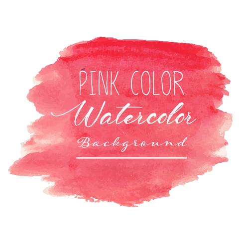 Pink abstract watercolor background. Vector illustration.