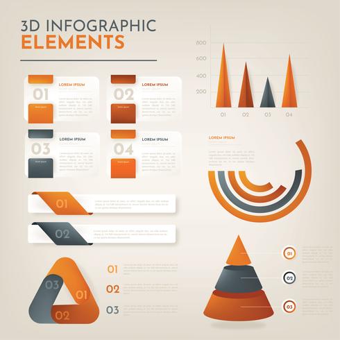 Infografía 3D Vector Pack