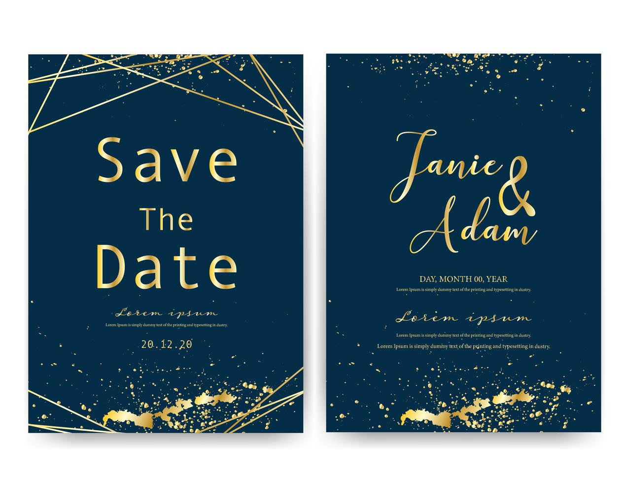 Wedding Invitation Card Save The Date Wedding Card Modern Card Design 