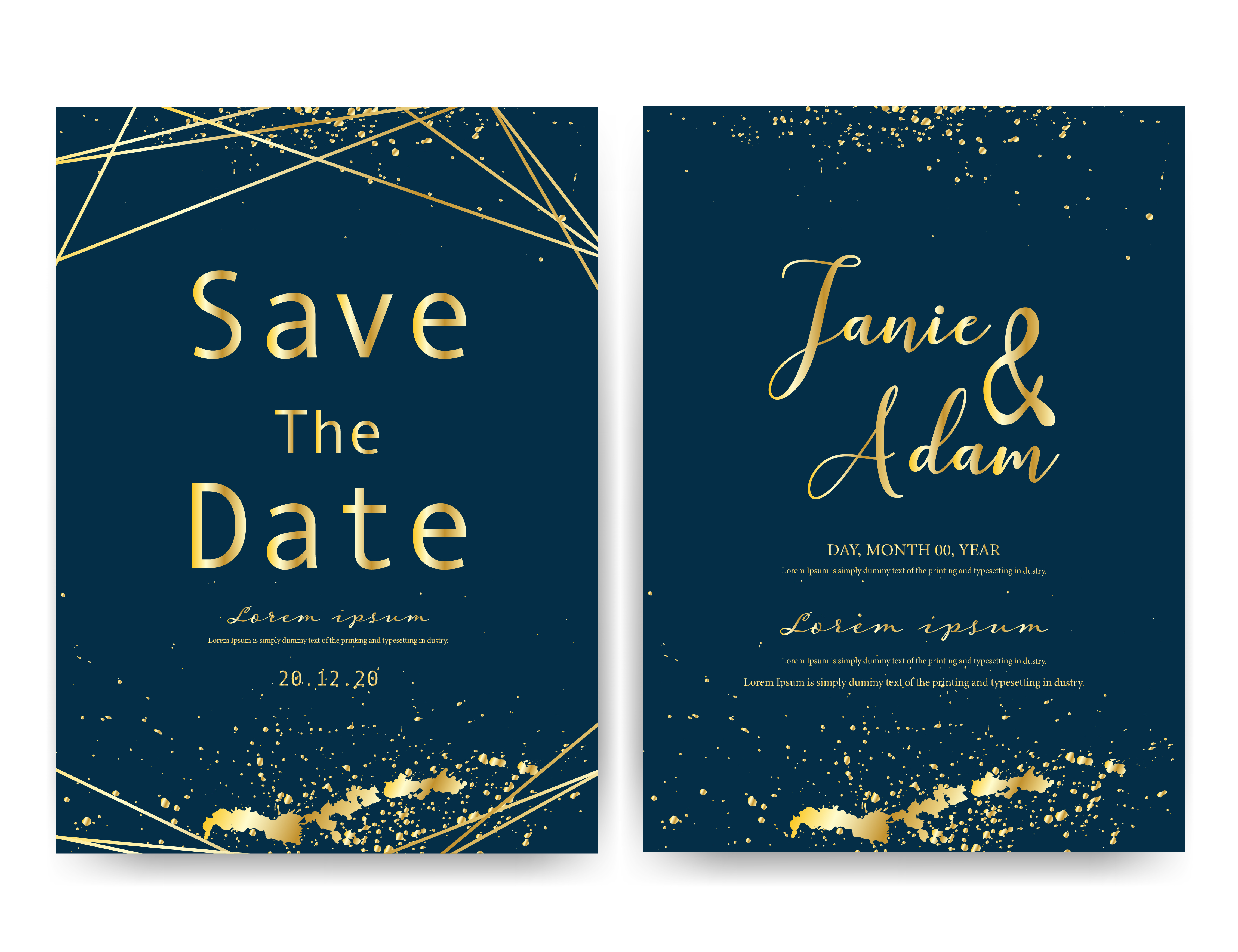 wedding-invitation-card-save-the-date-wedding-card-modern-card-design-with-golden-geometric