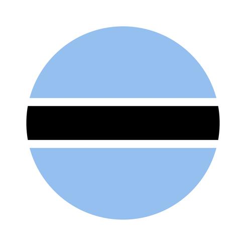 Bandera redonda de Botswana. vector