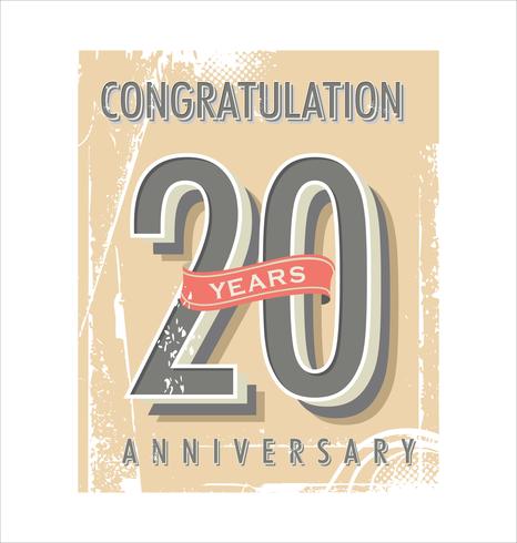 anniversary background vector