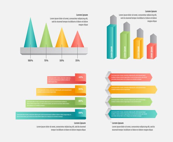 Elementos de infografía 3d vector