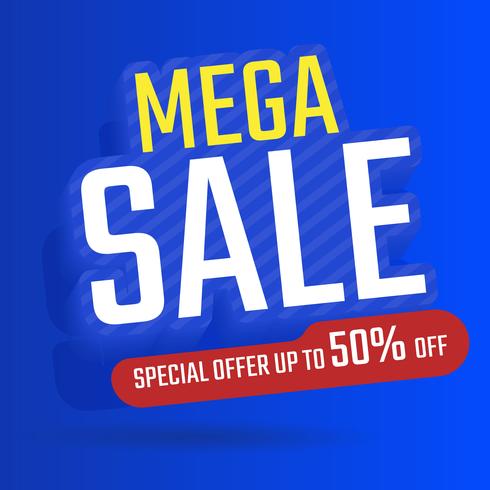 Sale banner template design, Maga sale special offer, Special offer Up to 50 off vector Illustration