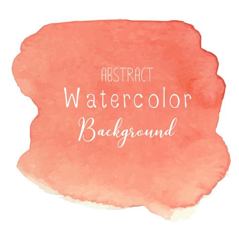 Orange abstract watercolor background. Vector illustration.