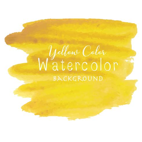 Yellow abstract watercolor background, Watercolor element for card, Vector illustration.