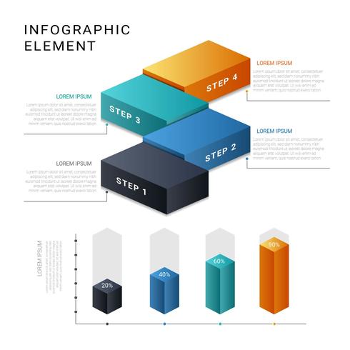 3D Infographic Vector