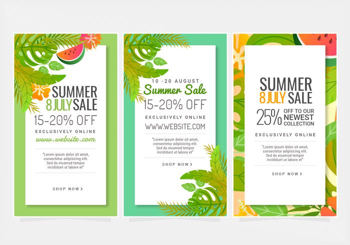 Vector Summer Sale Banners