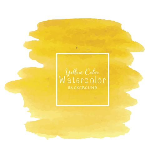 Yellow abstract watercolor background, Watercolor element for card, Vector illustration.