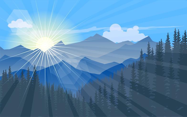 morning sunlight vector
