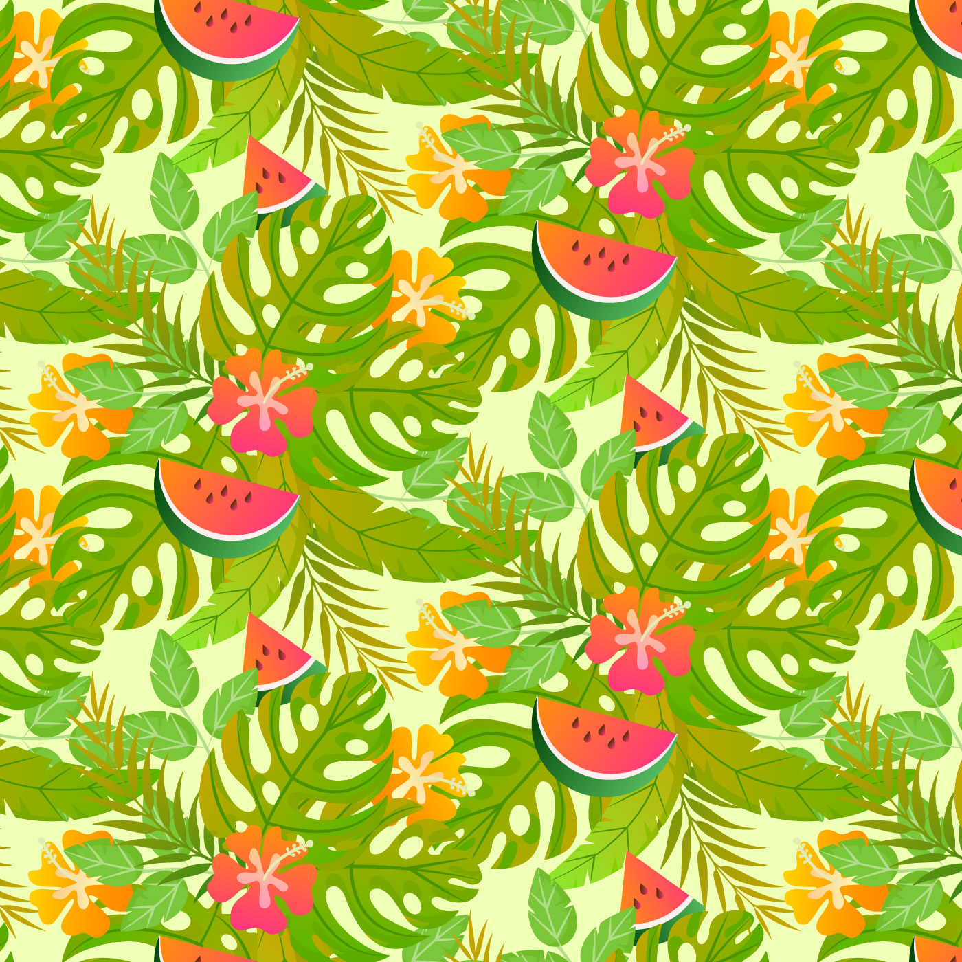 Vector Tropical Seamless Pattern 556524 Vector Art At Vecteezy